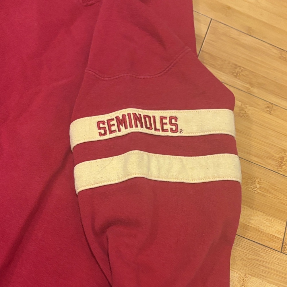 Champion Men's Red Florida State Crewneck Sweater - Picture 4 of 5